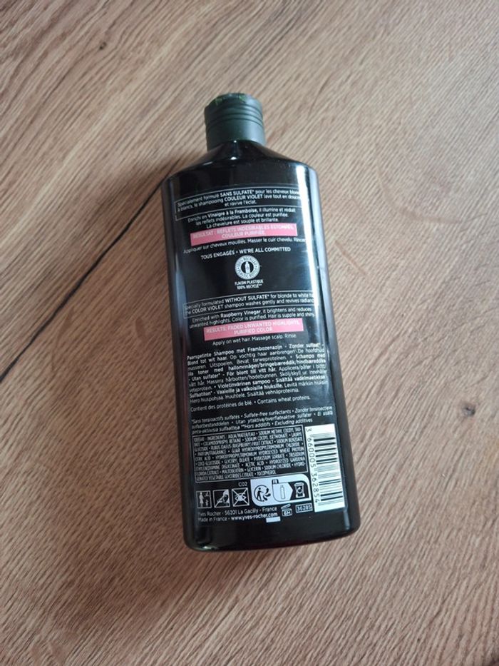 Shampoing Yves rocher neuf au vinaigre violet Shampoing illuminateur sans sulfate neuf - photo numéro 2