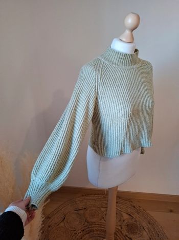 Pull coût vert d'eau Mango taille S 36