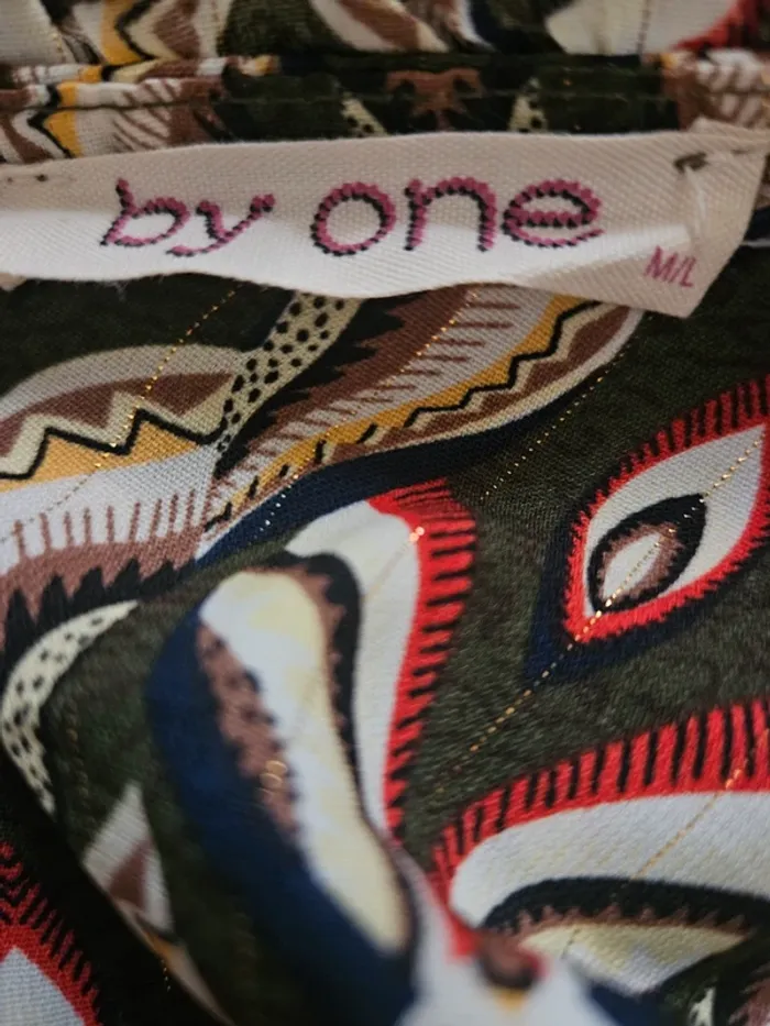 Robe kaki multicolore By One Taille M/L Neuve - photo numéro 7