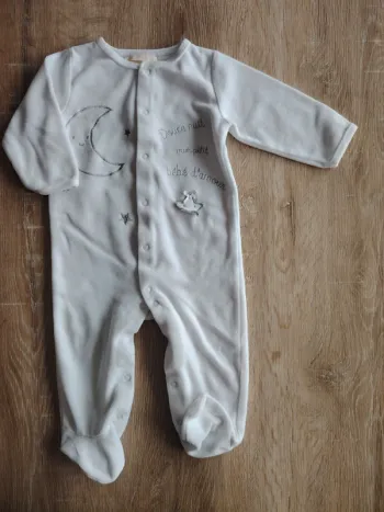 Pyjama velours 1 pièce mixte