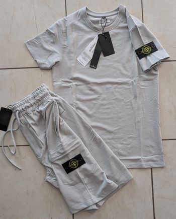 Ensemble short/t shirt stone