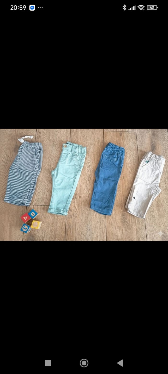 Lot 4 pantalons 6 mois
