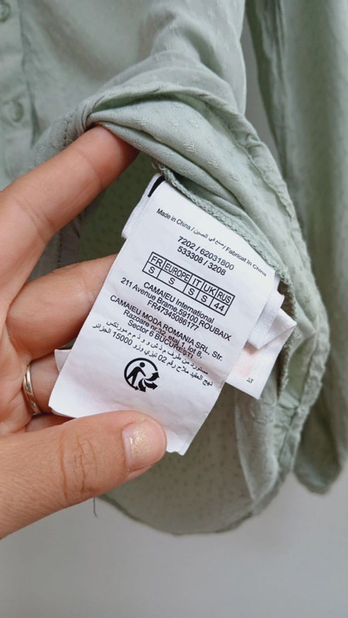 Chemisier vert d'eau Camaieu - photo numéro 5