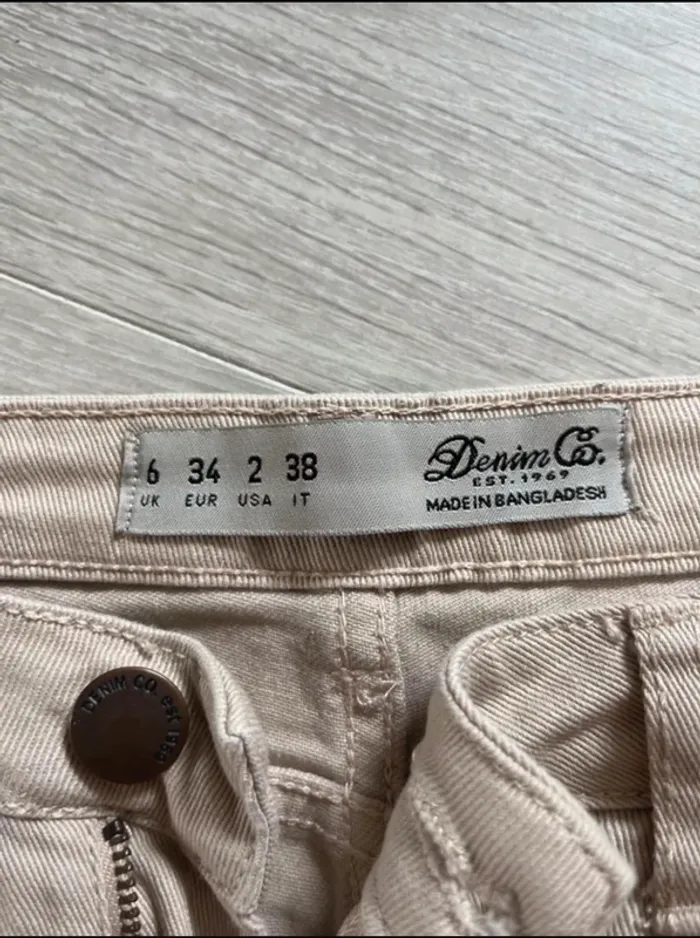 Short beige clair en jean - Denim Co - Taille 34 mais correspond à un 36 - photo numéro 5