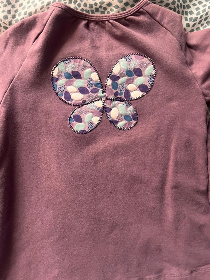 Joli double robe papillon violet taille 8 ans - photo numéro 2