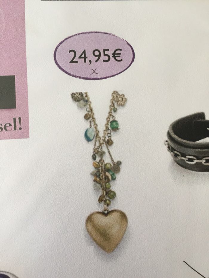 Collier fantaisie cœur - photo numéro 2