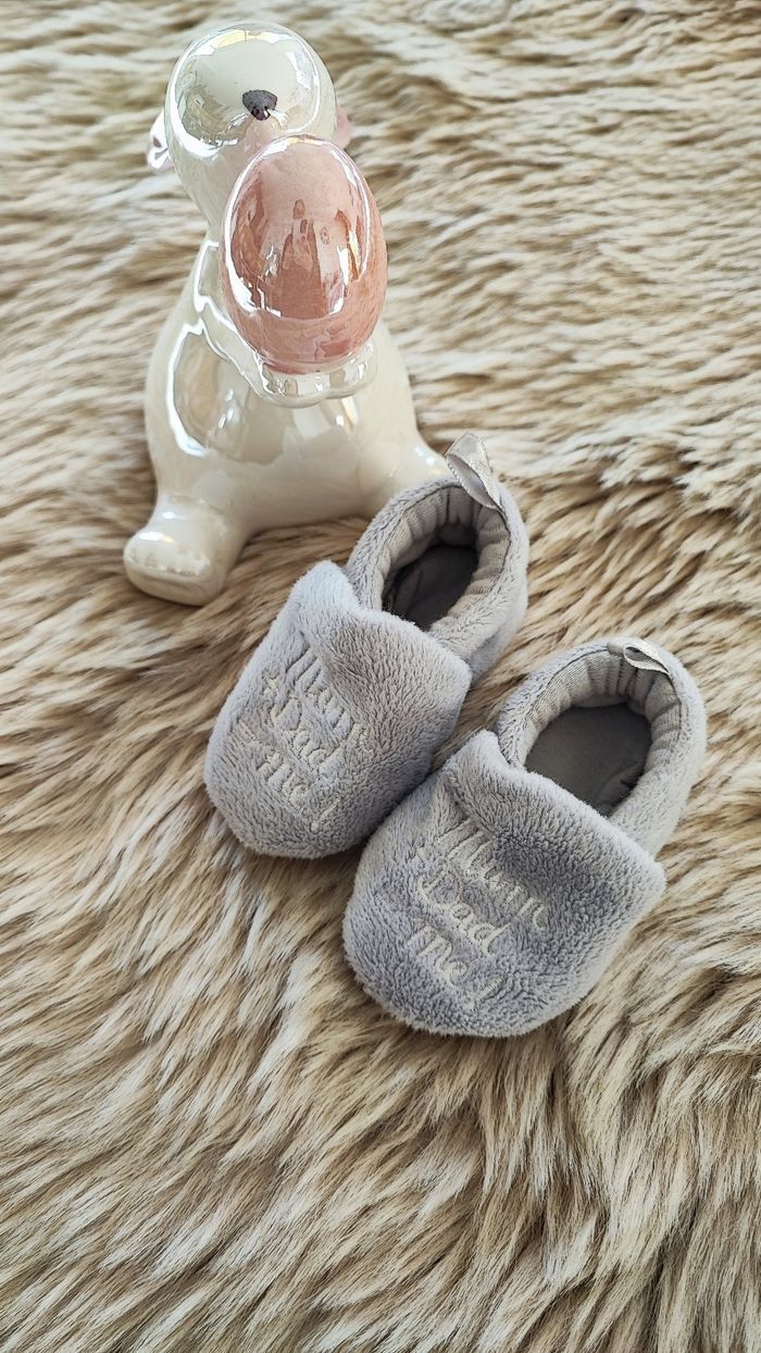 Chausson gris 0/3 mois Mum dad