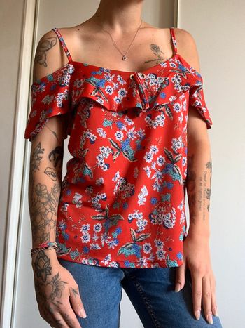 Blouse rouge cache cache taille 36 s