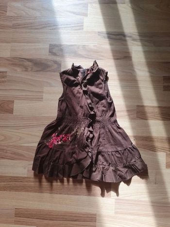robe marese 2 ans marron fleurs