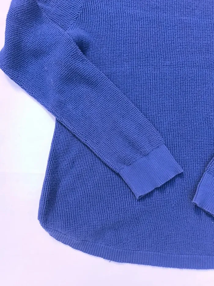 Pull bleu Ralph Lauren femme taille XL petit prix car découpé en bas - photo numéro 13