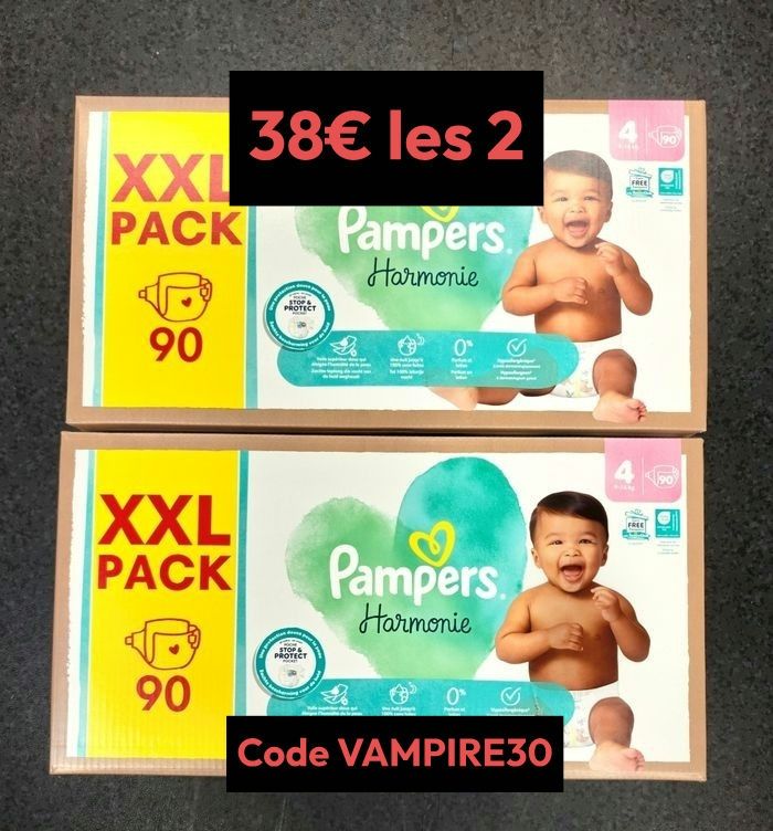 180 couches taille 4 harmonie pampers