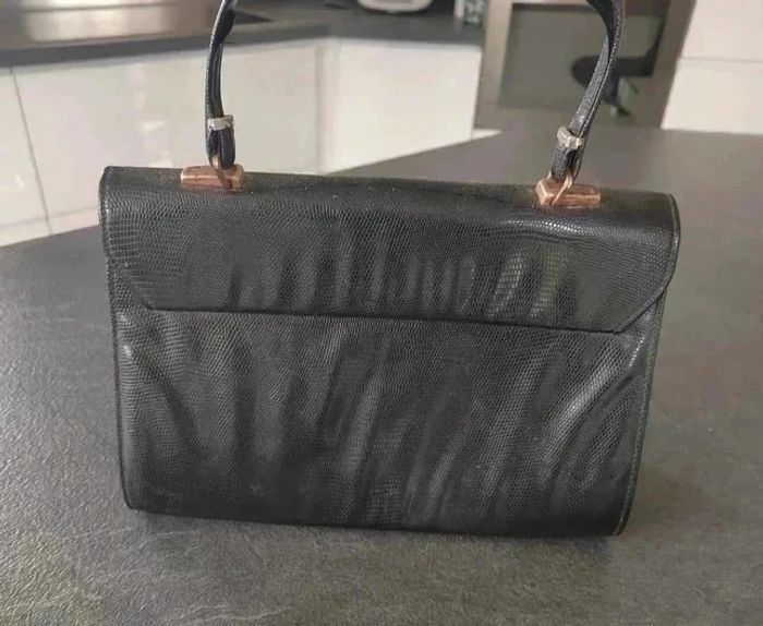 13 € Sac à main Skaï aspect cuir années 50 60 Vintage - photo numéro 2