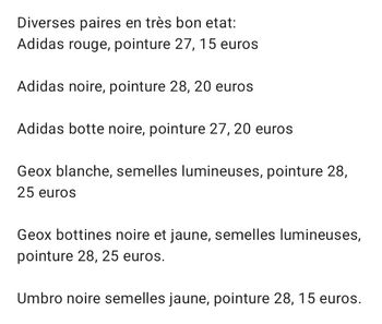 Baskets enfant de marques