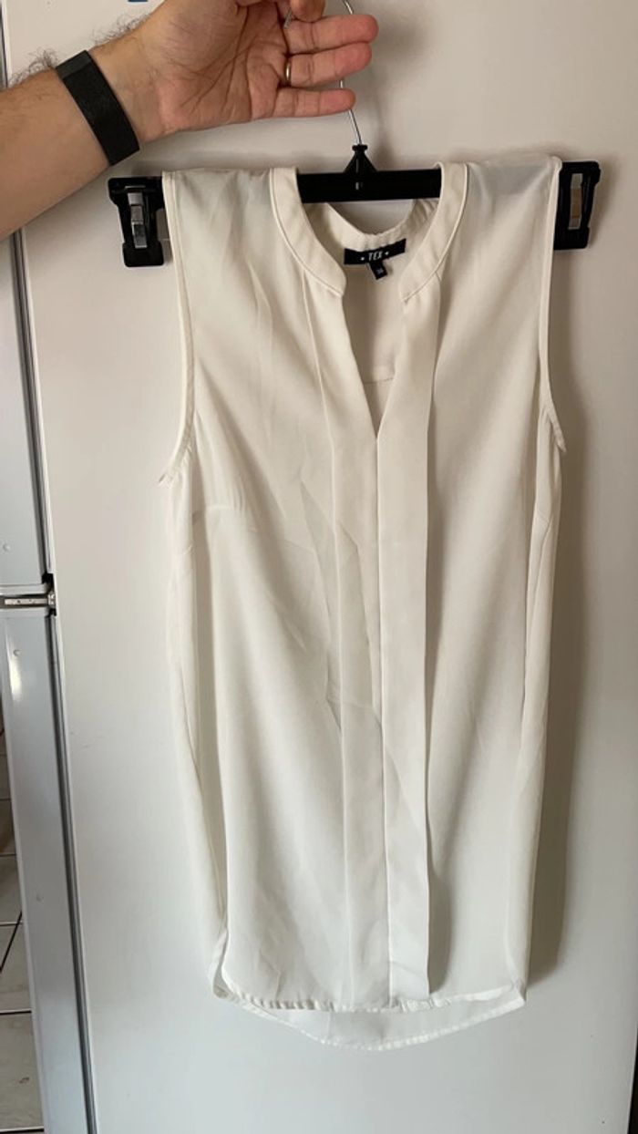 Top blanc tex