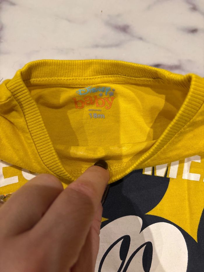 T shirt jaune Mickey - photo numéro 2
