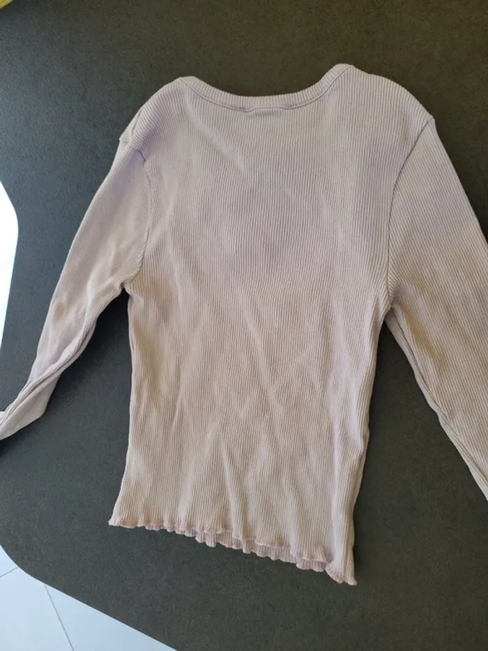 Tee-shirt manches longues violet smiley - photo numéro 6