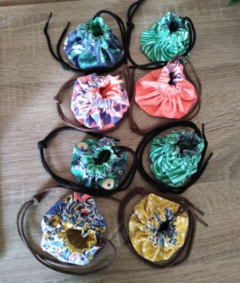 lots de 2 petits pochons/bourses