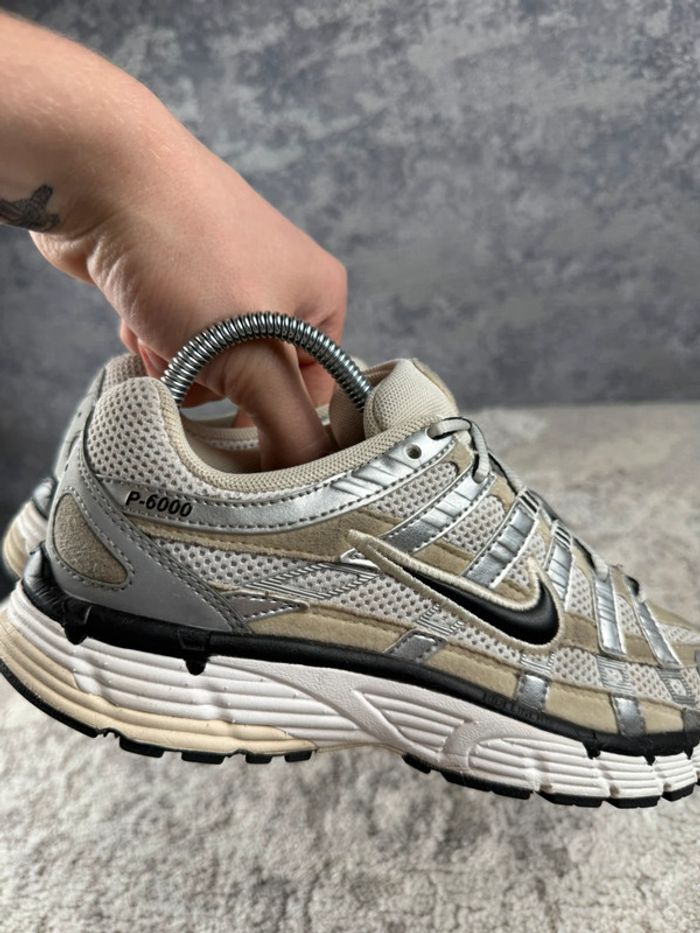 Nike P-6000 Running - Coconut Milk Silver - Silver & Beige & White - photo numéro 16