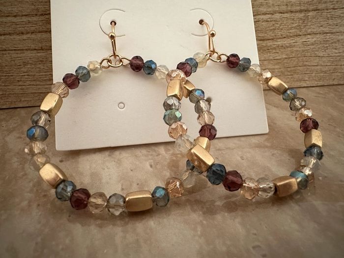 Créoles boucles d’oreille en acier inoxydable - photo numéro 3