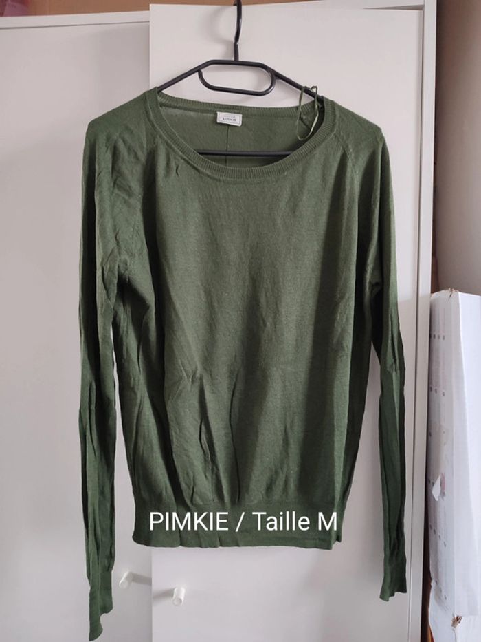 Pull col rond vert