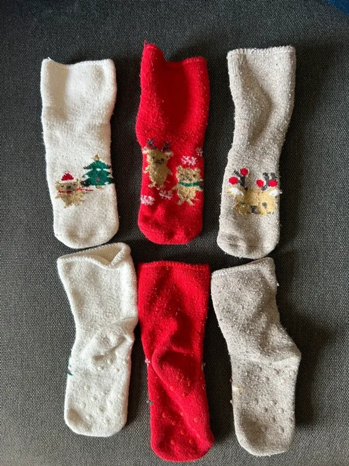 Pack chaussettes antidérapantes pour bébé 12/18 mois