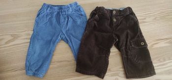 Lot de 2 pantalons velours 12 mois