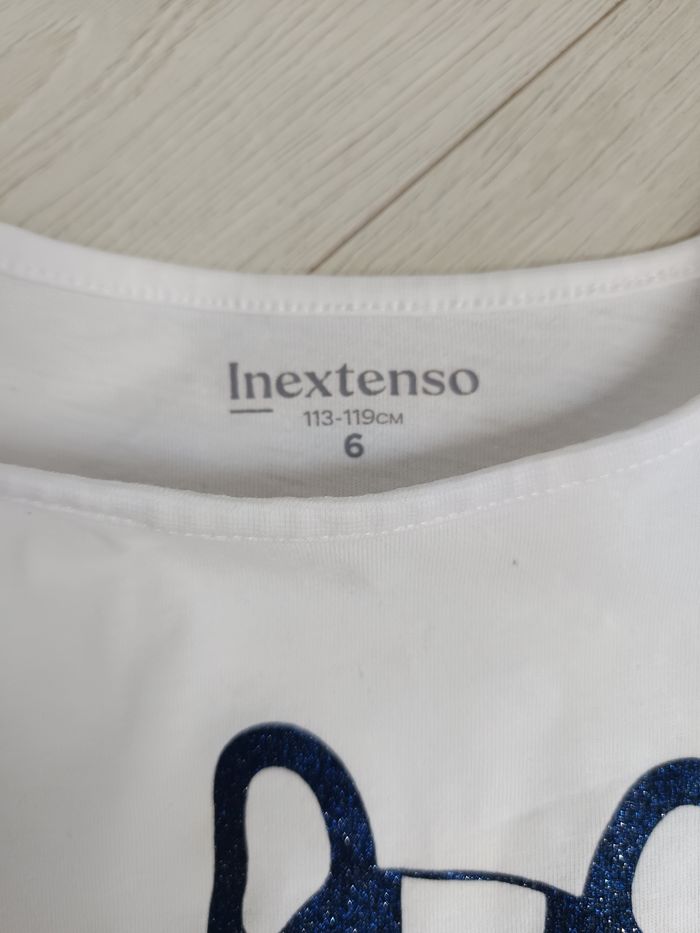 T-shirt In extenso 6 ans – motif chien “Love” rayé rose et blanc🐶 - photo numéro 2