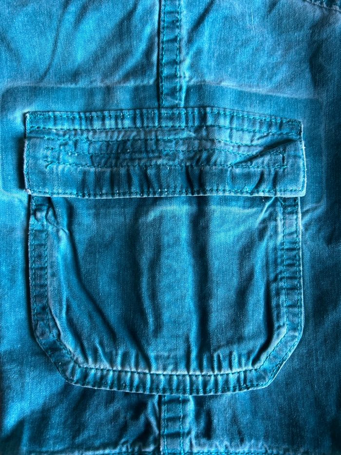 Short cargo bleu vert délavé 8 ans Orchestra - photo numéro 3