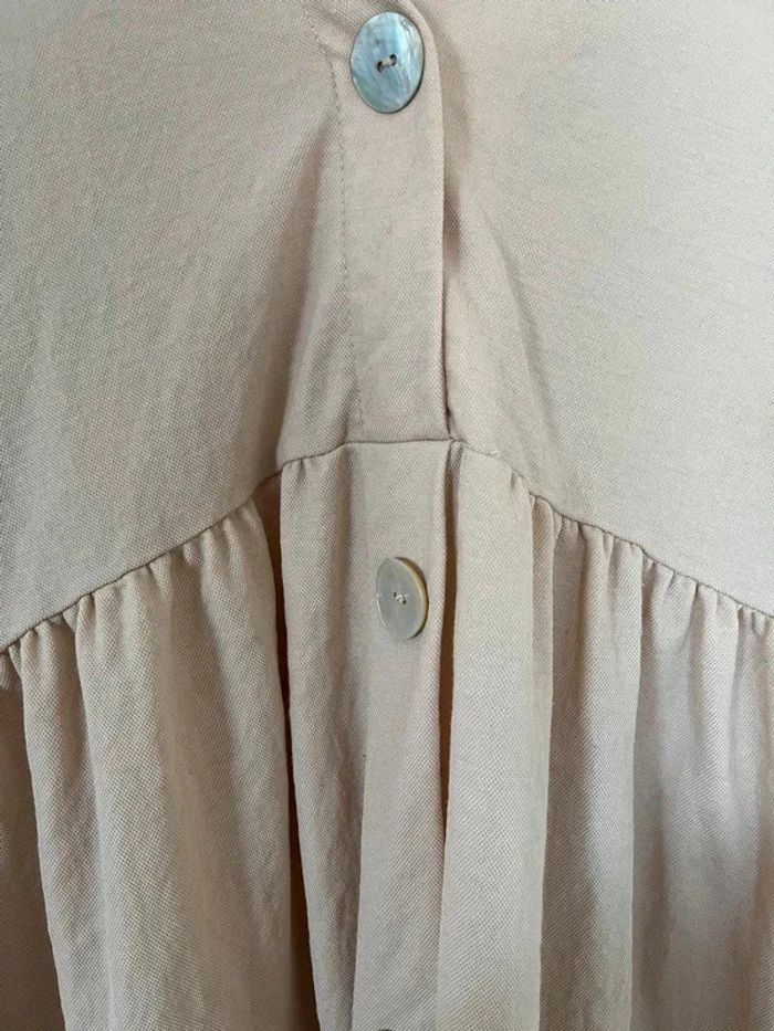 Robe courte Mango couleur lin – Taille L Short Linen-Colored Dress - photo numéro 4