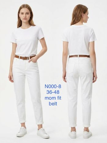 Jeans mom blanc taille 42