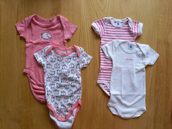 Lot de 4 bodies manches courtes