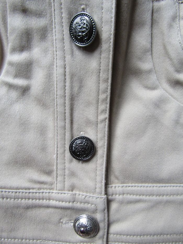 petite veste blouson perfecto non doublée en coton + 3%d'élasthanne T.38/40 - photo numéro 9