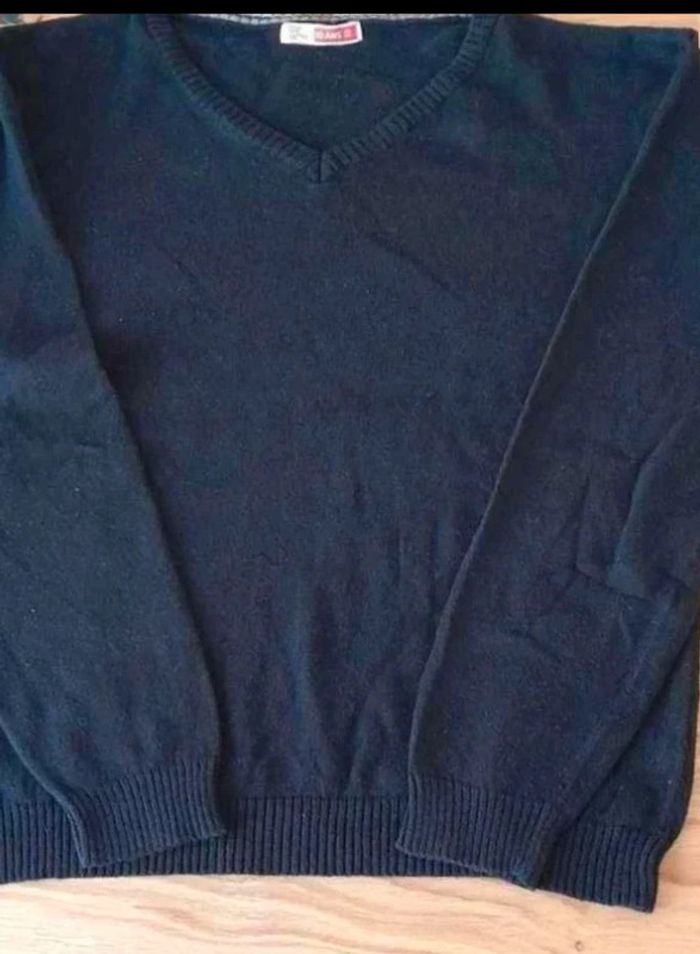 pull col V DPAM 10 ans noir