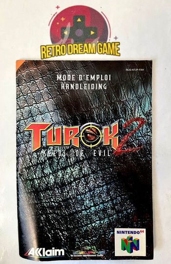 Notice Turok 2 pour Nintendo 64 Seulement la notice