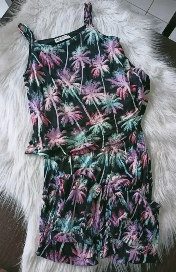 Combinaison multicolore H&M palmiers 12-13 ans