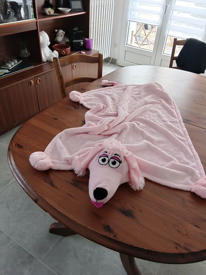Magnifique plaid peluche chien - photo numéro 2
