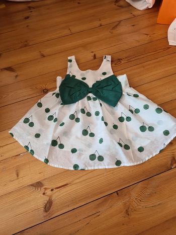 Robe blanche/verte