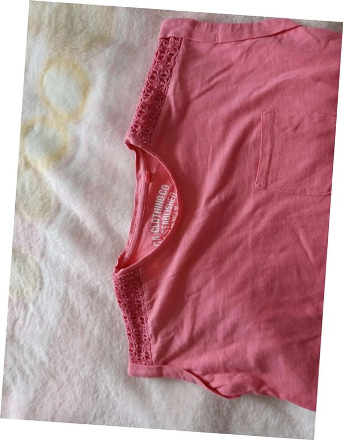 T-shirt rose uni 12 ans - photo numéro 4