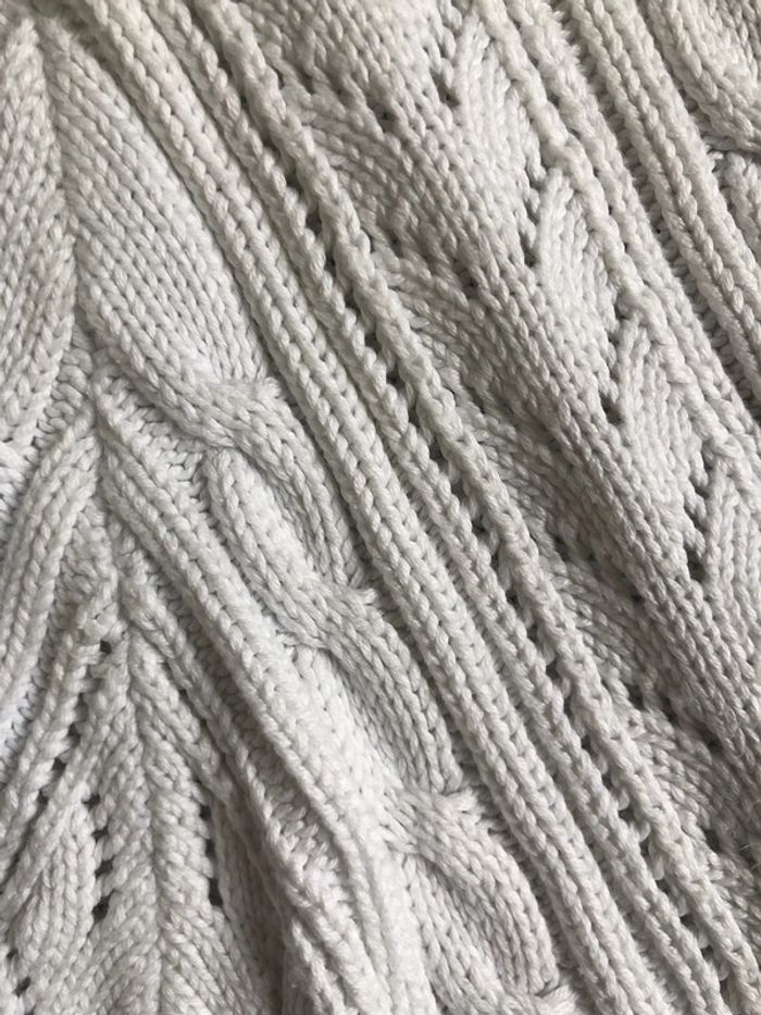 Pull blanc torsades en coton Etam - photo numéro 4