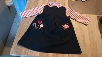 Ensemble robe, collants et t-shirt en 6 mois