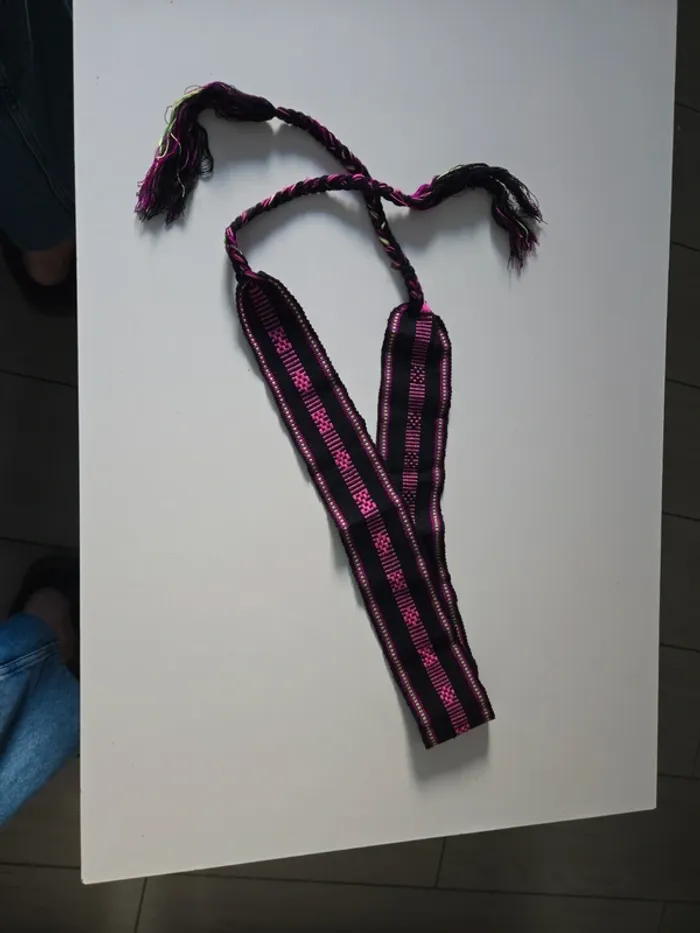 Ceinture noire tressée - photo numéro 3