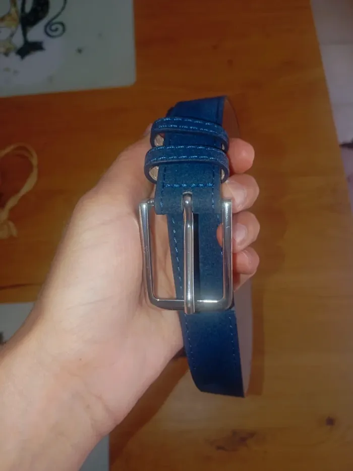 Ceinture en velours bleu - photo numéro 2