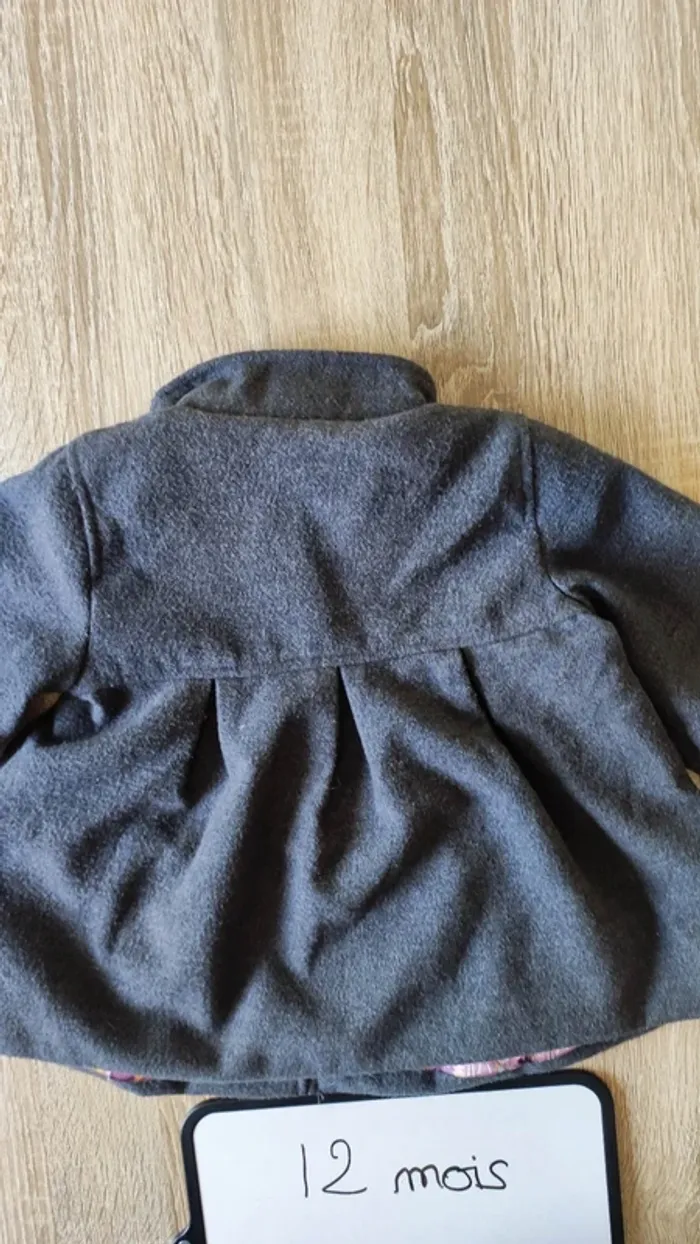 manteau gris taille 12 mois - photo numéro 9