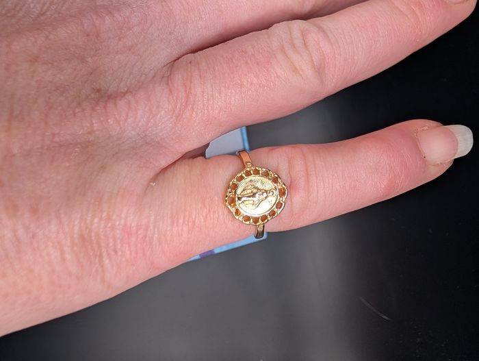 Bague Médaille Miraculeuse Dorée en titane neuve 🎁 - photo numéro 6