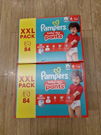 168 couches Pampers baby-dry pants taille 6