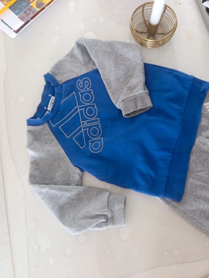 Survêtement adidas bleu et gris 18/24mois - photo numéro 3