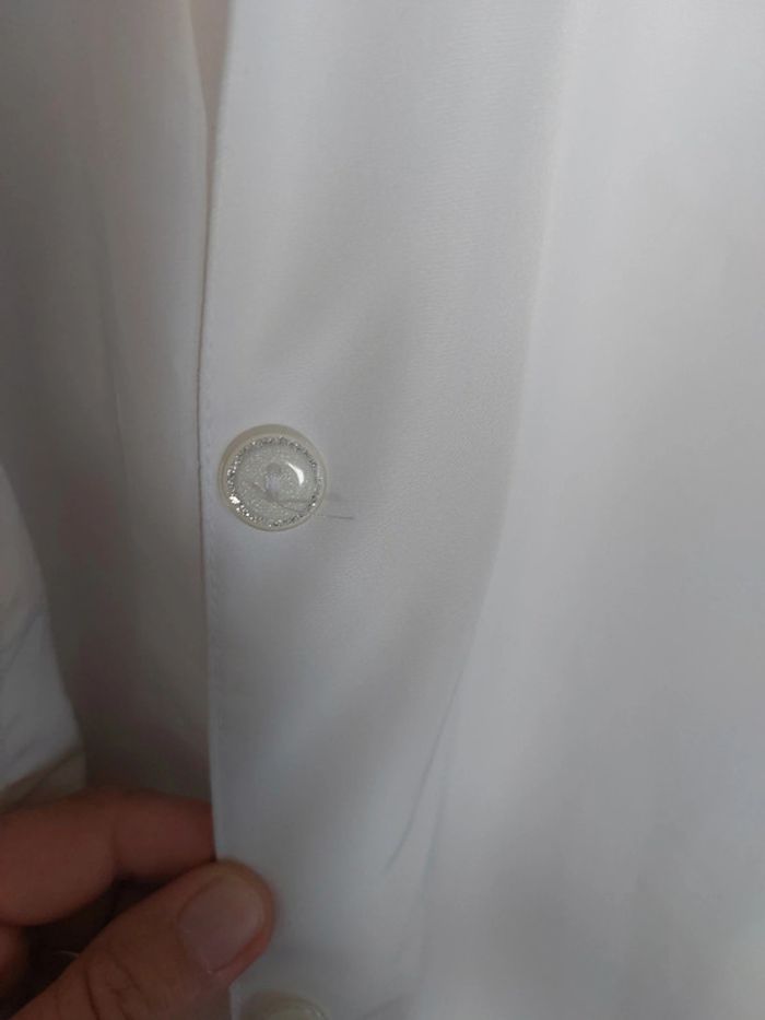 Chemisier blanc avec broderies vintage - photo numéro 5