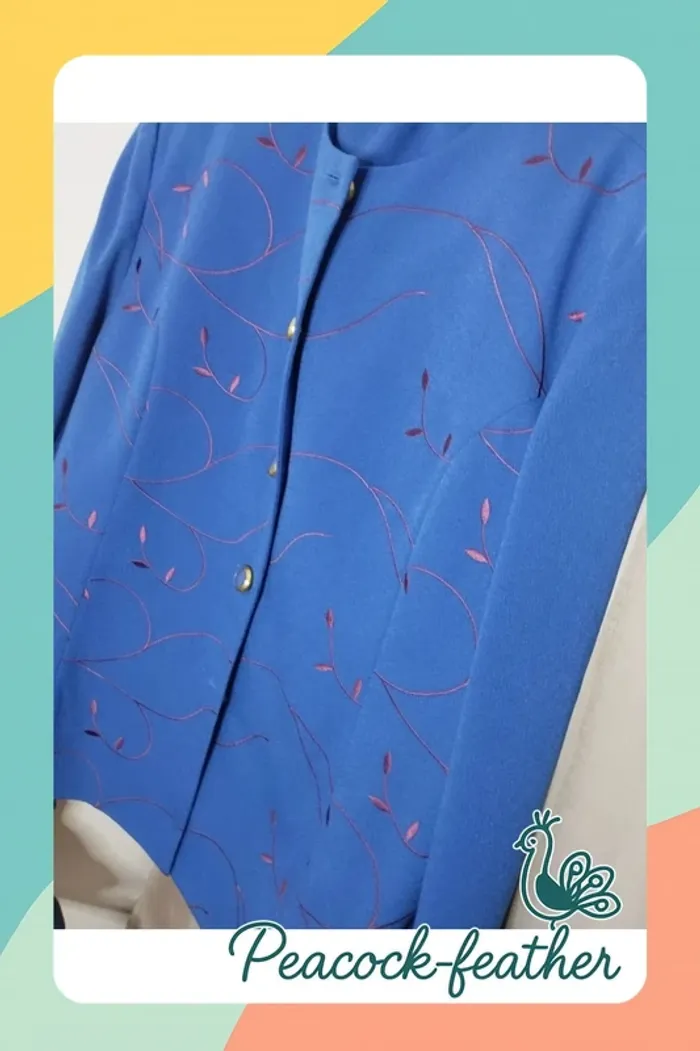 Tailleur bleu jupe 56 - photo numéro 3