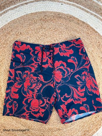 Short de Bain Patagonia Marine à Motif Rouge Homme W38 | Très Bon État | Swimwear Éthique – SM967