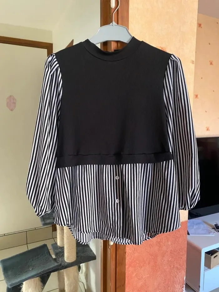 Chemise Femme Élégante Rayée – Taille XL - photo numéro 2